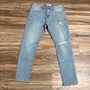 Pacsun Slim Fit Jeans Men's Size 30 X 30 Mid Rise Light Wash Distressed Denim